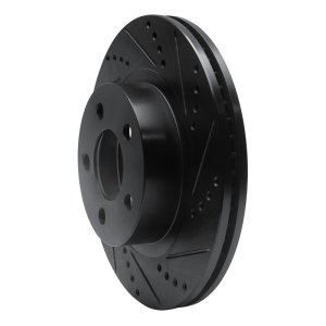 Ford Explorer Sport Brake Rotor (1) - Front Right - R1 Concepts - Drilled & Slotted - Black - `01-`11